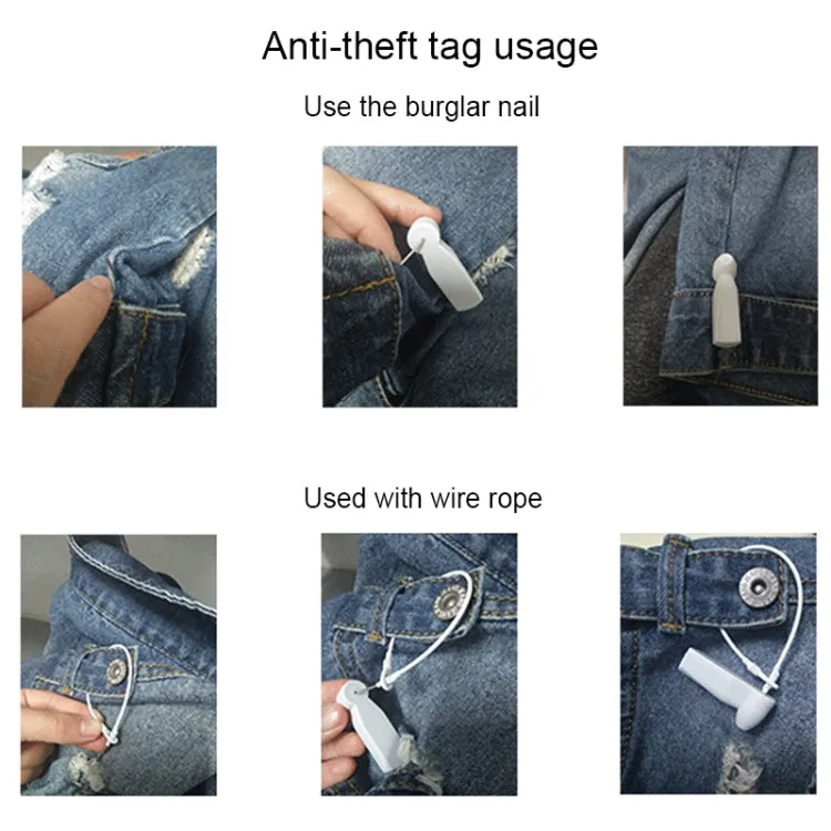 100pcs HTG-005 Small Hammer Anti-theft Magnetic Buckle EAS Anti-theft Sound and Magnetic Button Label for Supermarket Commodities, Random Color Delivery