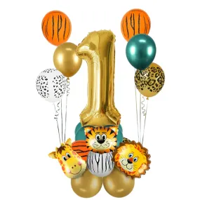 18Pcs Jungle Animal Balloons Set