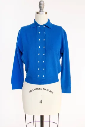 1950s Sweater Wool Blue Pullover S