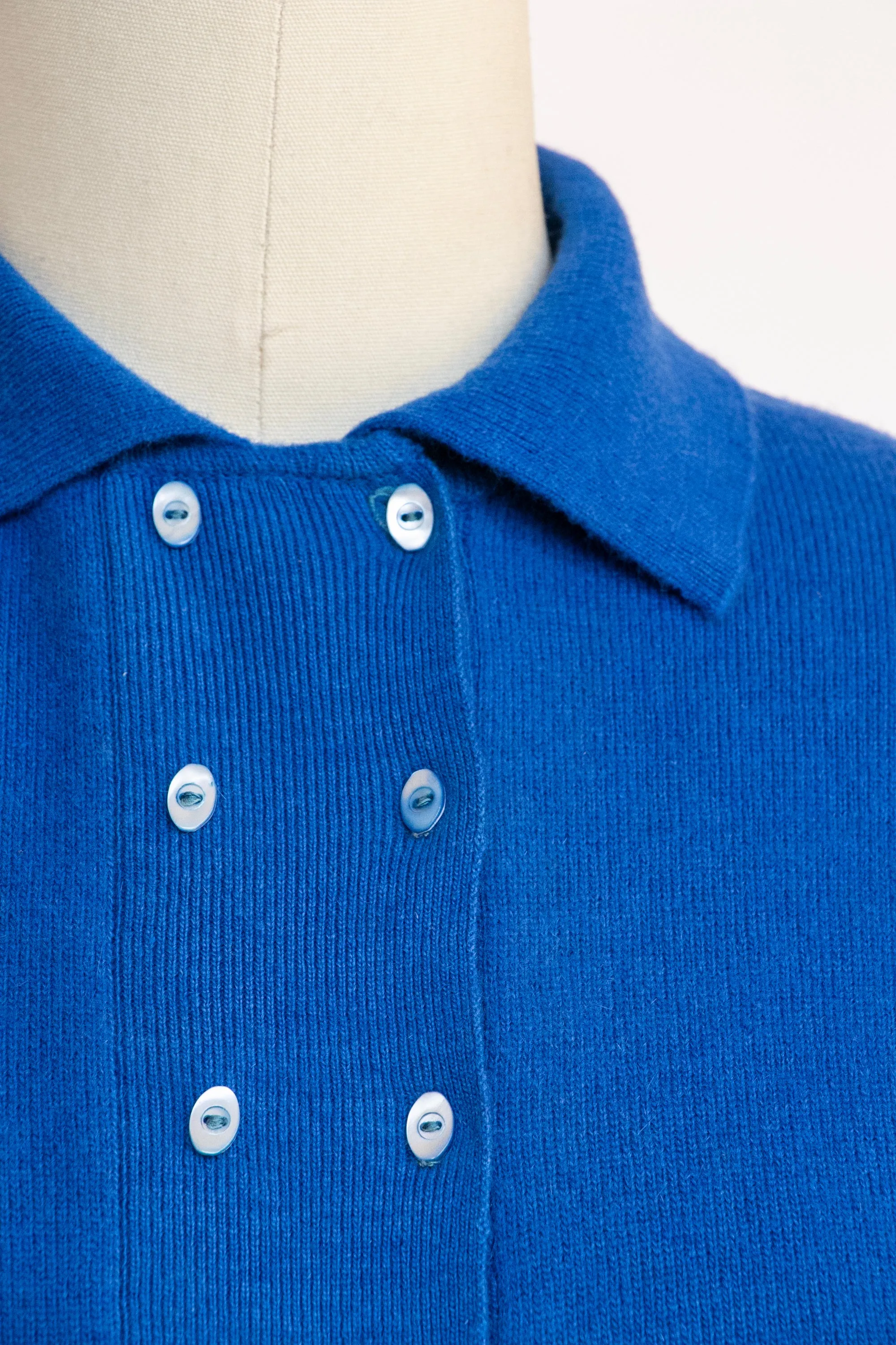 1950s Sweater Wool Blue Pullover S