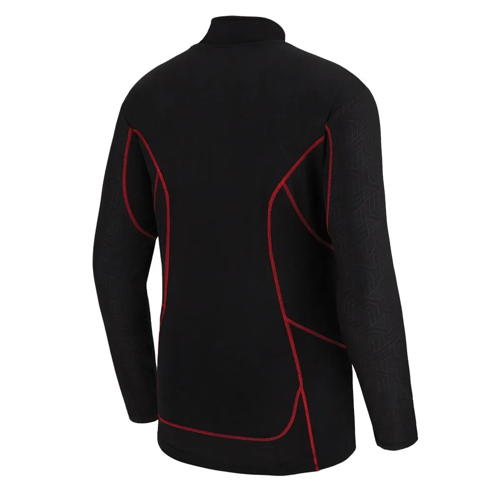 2022-2023 Wales Rugby Travel Half Zip Softshell (Black)