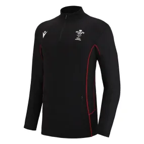 2022-2023 Wales Rugby Travel Half Zip Softshell (Black)