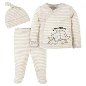 3-Piece Baby Boys Dino Take-Me-Home Set