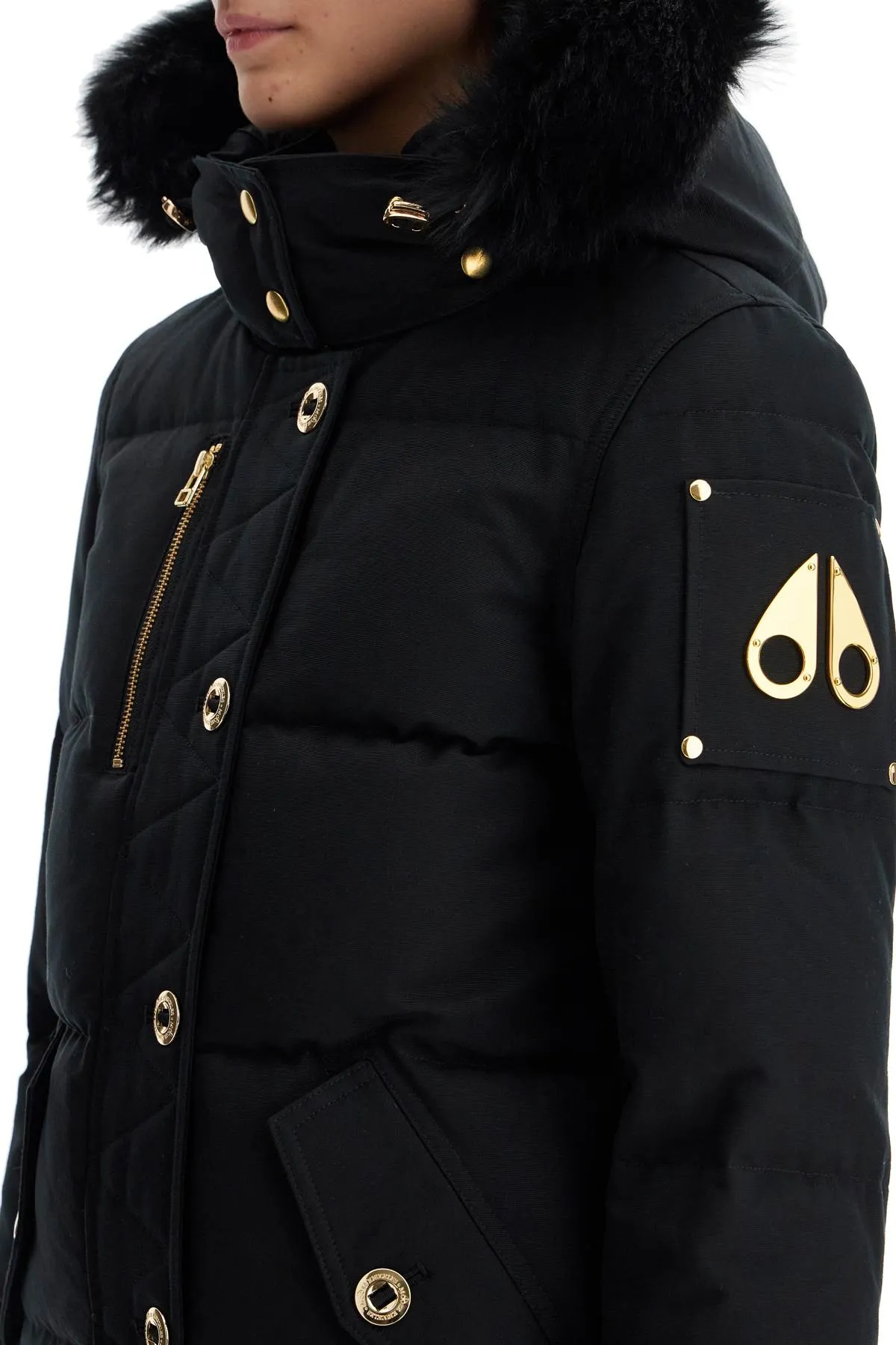 3Q CANVAS DOWN JACKET WITH SHEAR