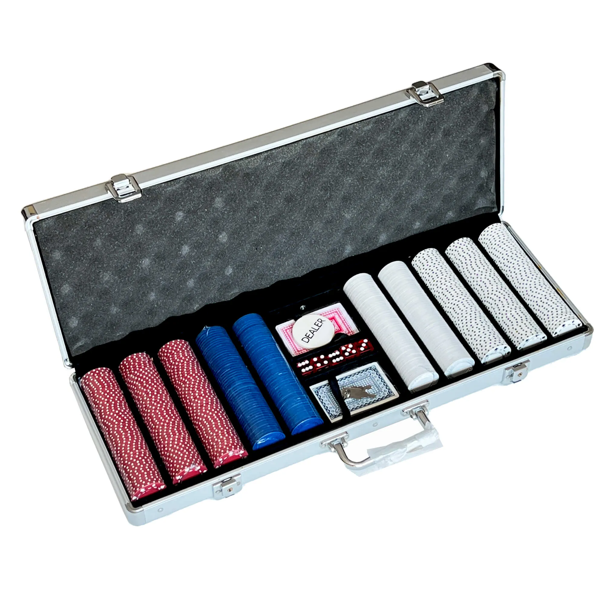 500 pcs Poker Chipset, Aluminum Carrying Case, Locks and Keys