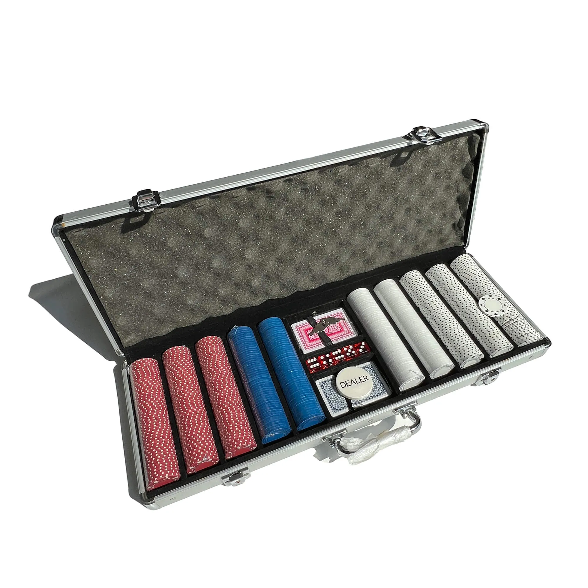 500 pcs Poker Chipset, Aluminum Carrying Case, Locks and Keys
