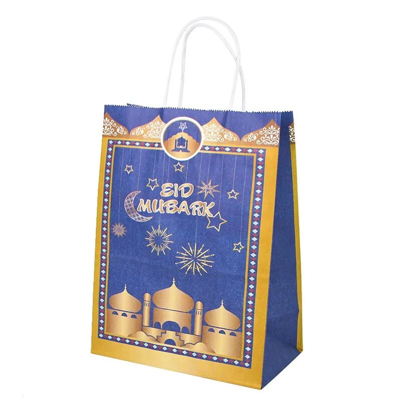 6pcs Eid Mubarak Kraft Paper Gift Bags