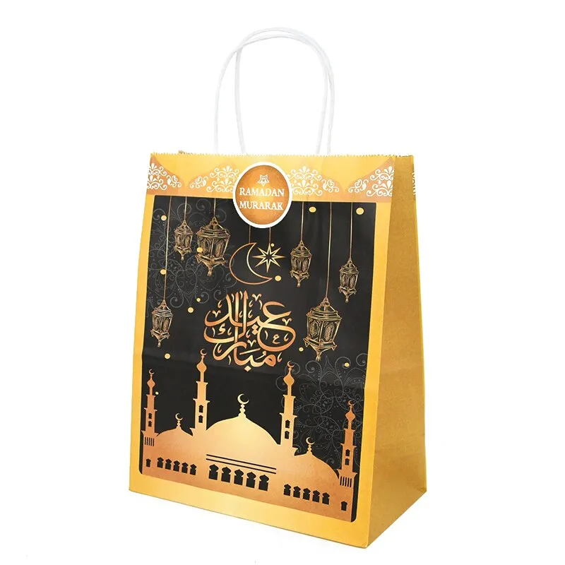 6pcs Eid Mubarak Kraft Paper Gift Bags