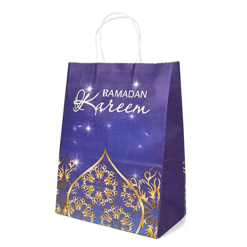 6pcs Eid Mubarak Kraft Paper Gift Bags