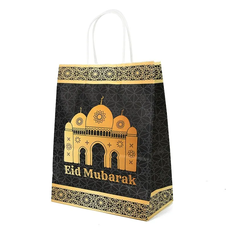 6pcs Eid Mubarak Kraft Paper Gift Bags