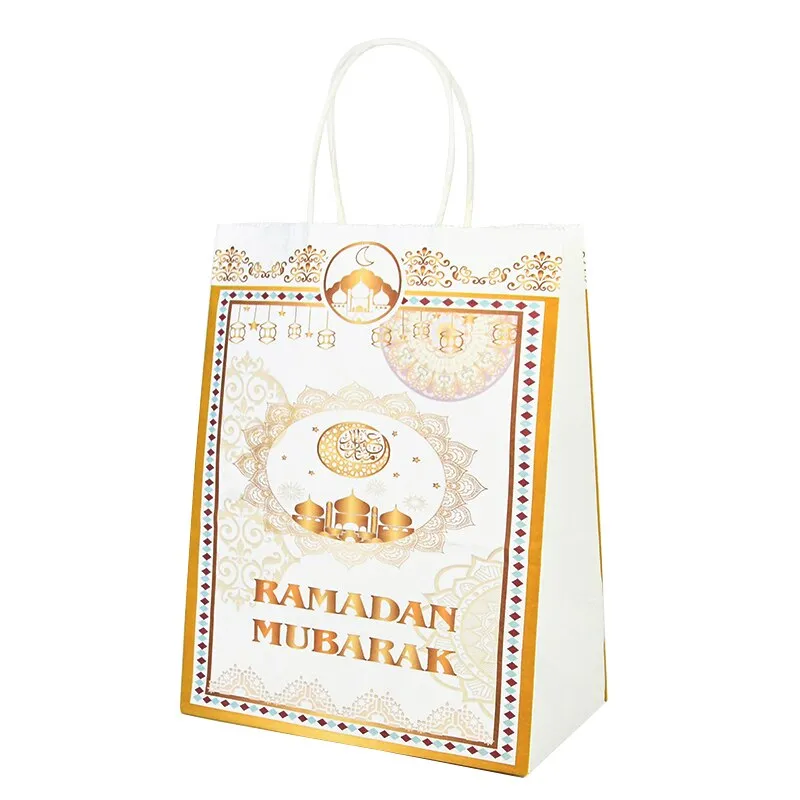 6pcs Eid Mubarak Kraft Paper Gift Bags