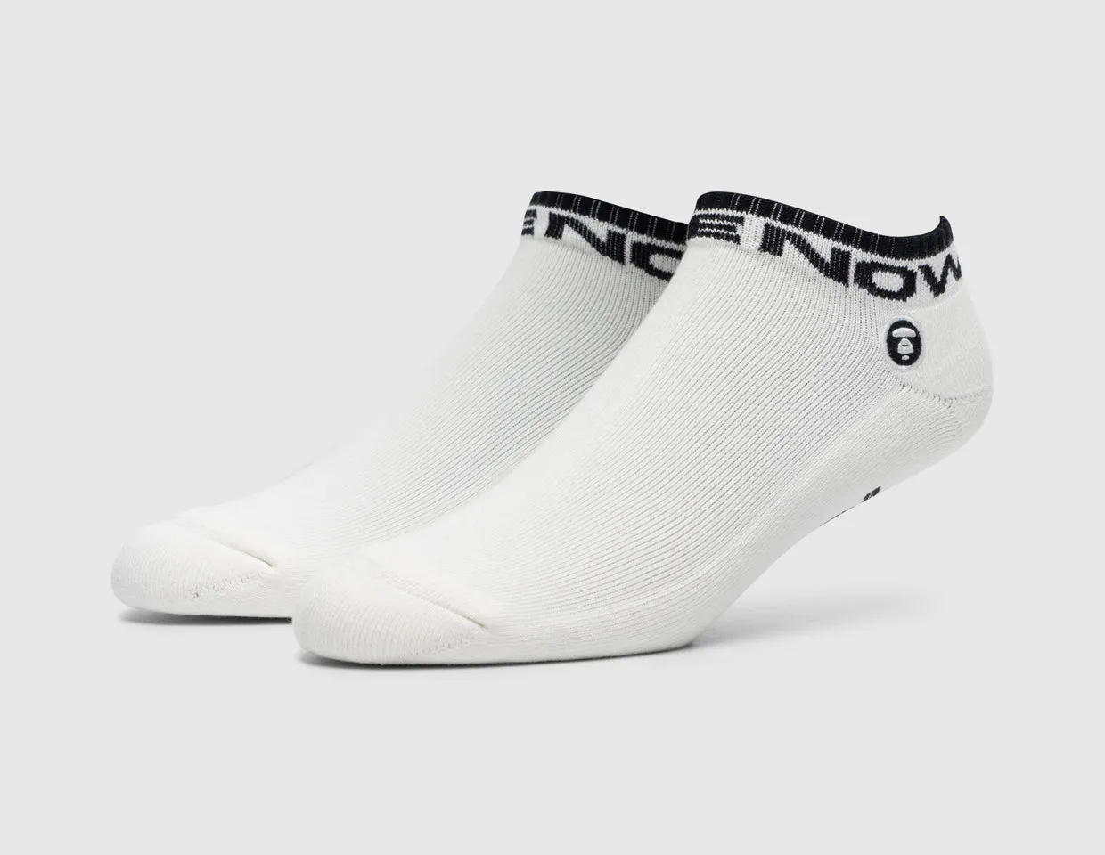 AAPE Now Stripe Boat Socks / White