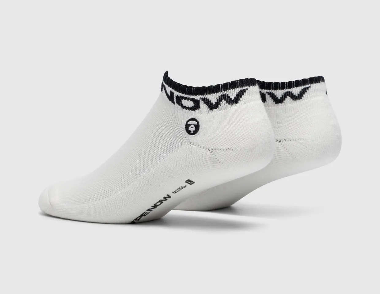 AAPE Now Stripe Boat Socks / White