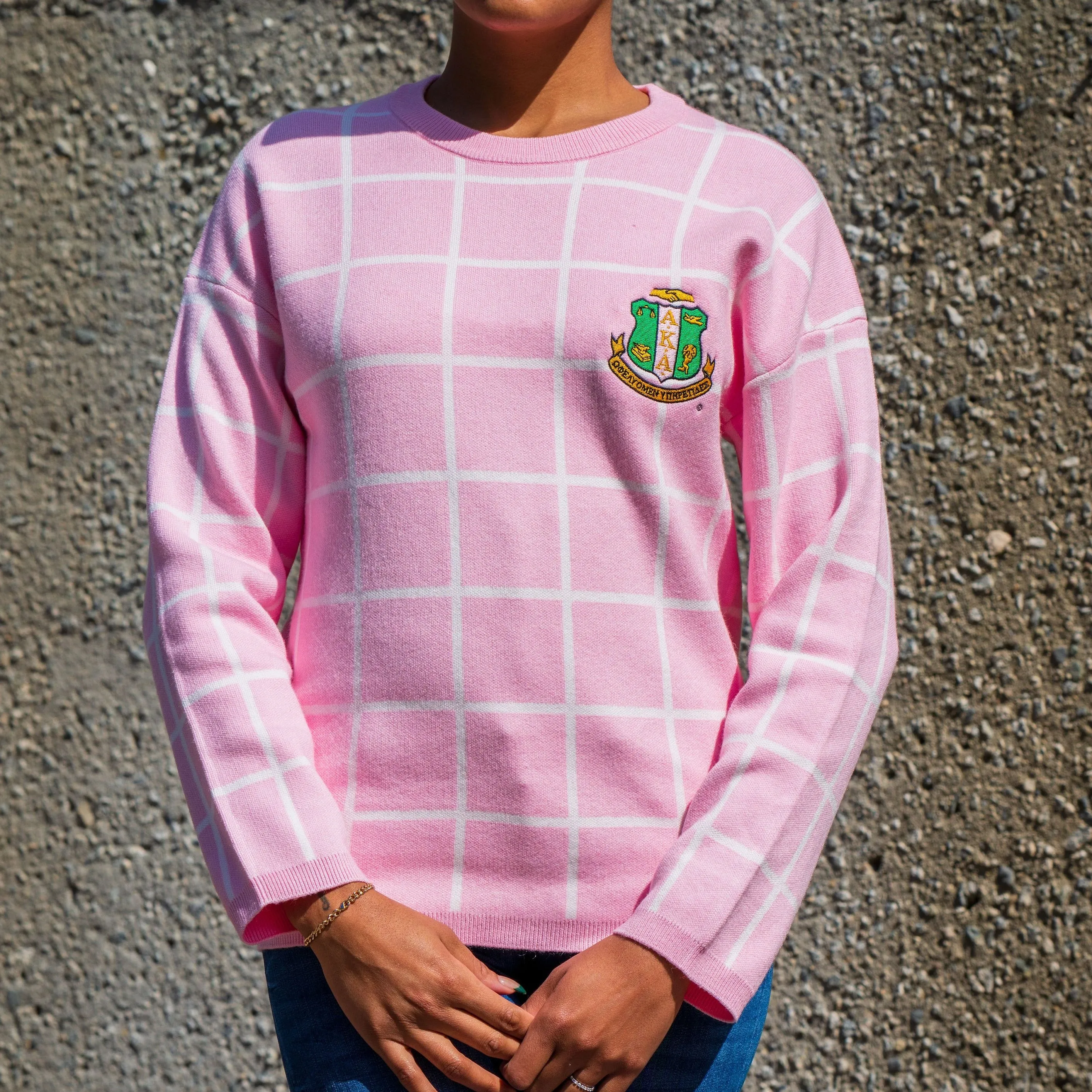 AKA Checkered Sweater