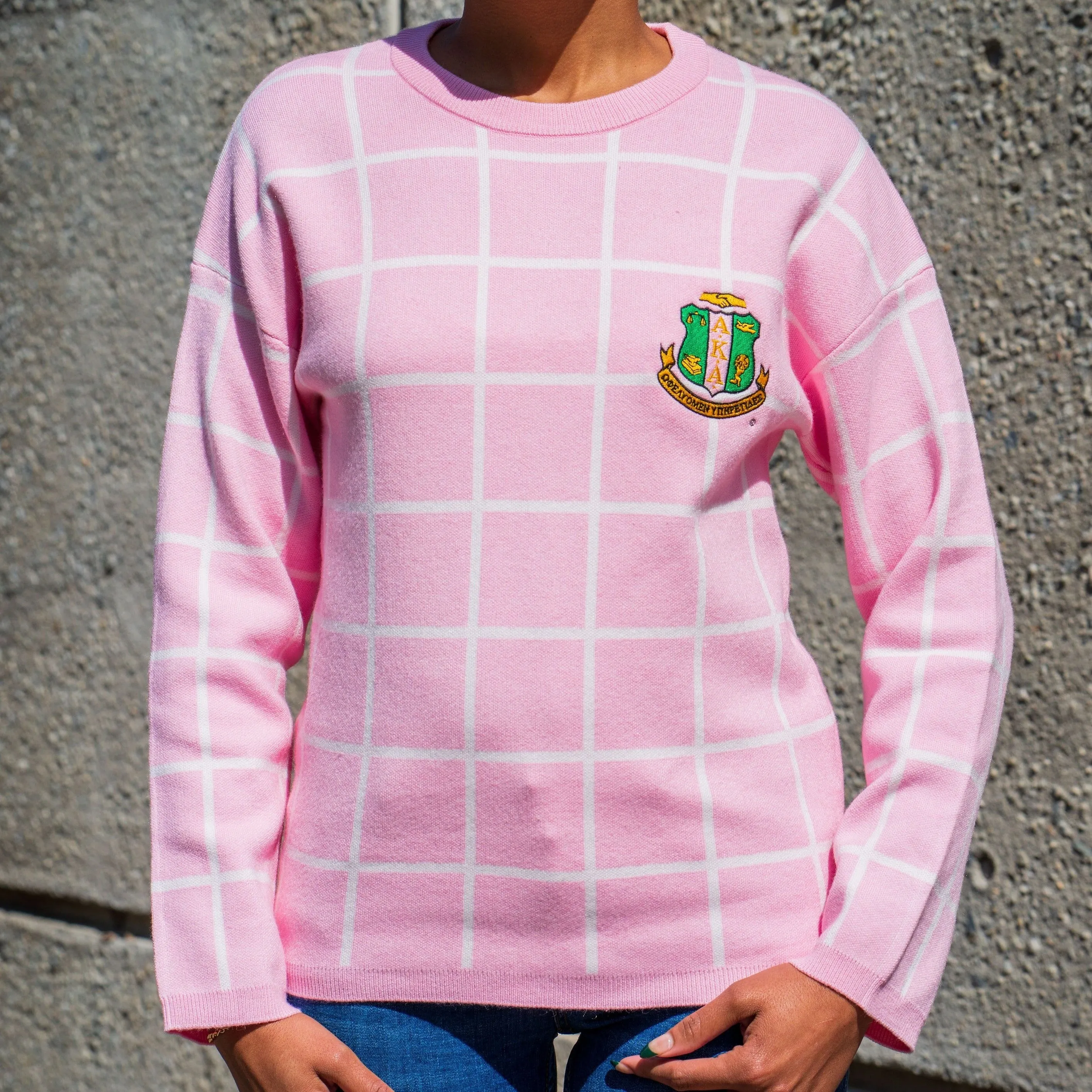 AKA Checkered Sweater