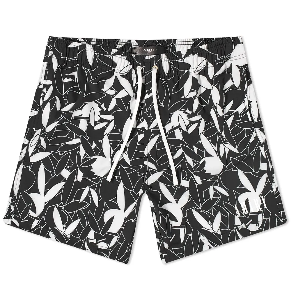 Amiri Playboy Logo Print Swimshorts