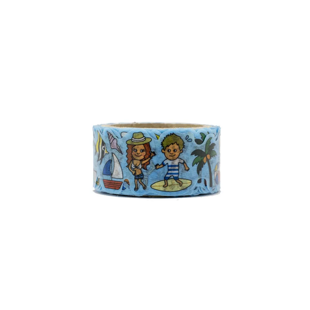 Beach Washi Tape Round Top
