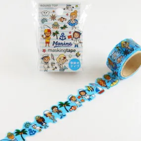 Beach Washi Tape Round Top
