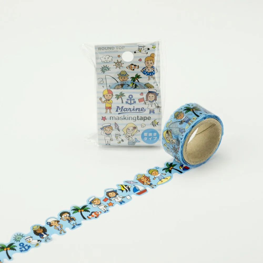 Beach Washi Tape Round Top