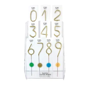 Big Golden Sparkler Wand - Numbers