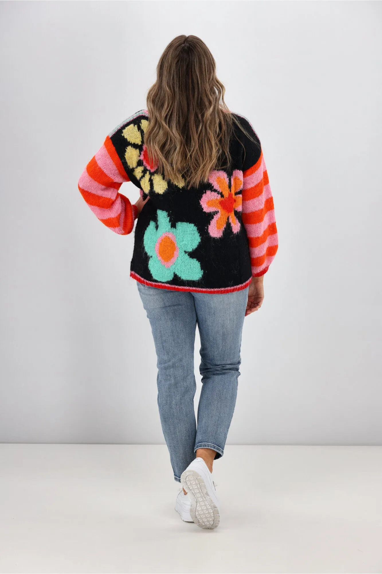 Boho Australia Danyal Knit Top Black Multi