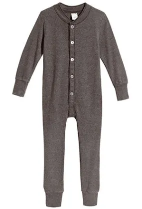 Boys and Girls Soft & Cozy Thermal One- Piece Union Suit  | Charcoal