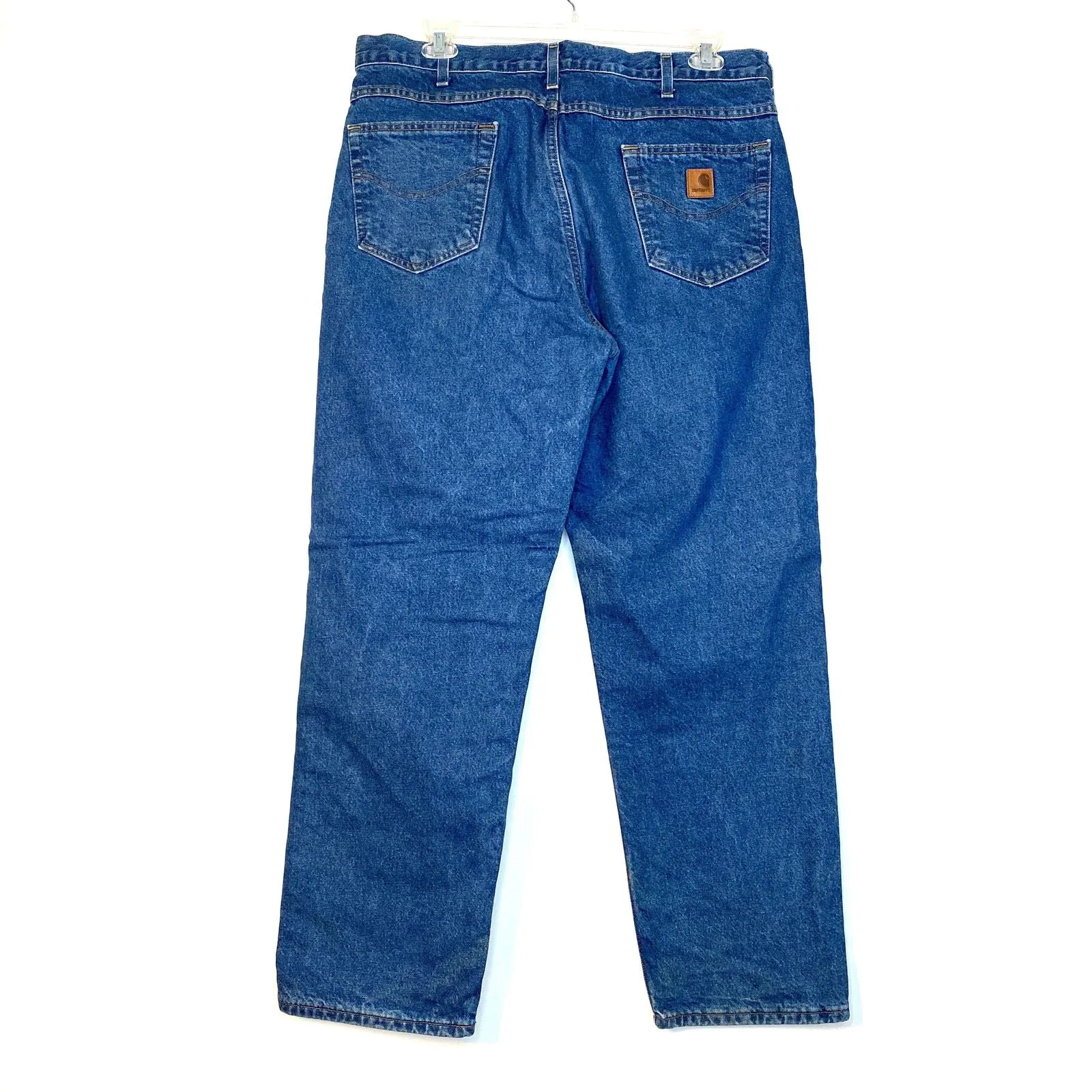Carhartt Relaxed Mens Size 40x32 Straight Denim Blue Jeans