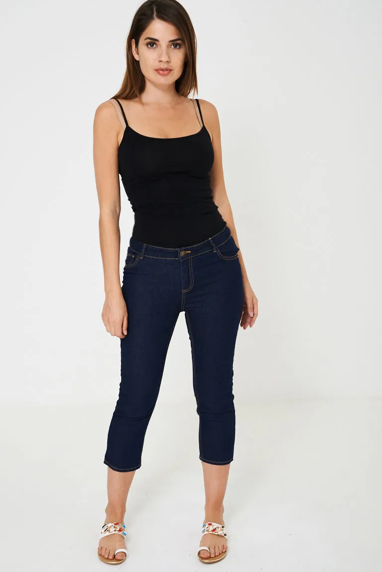 Crop Jeans in Navy