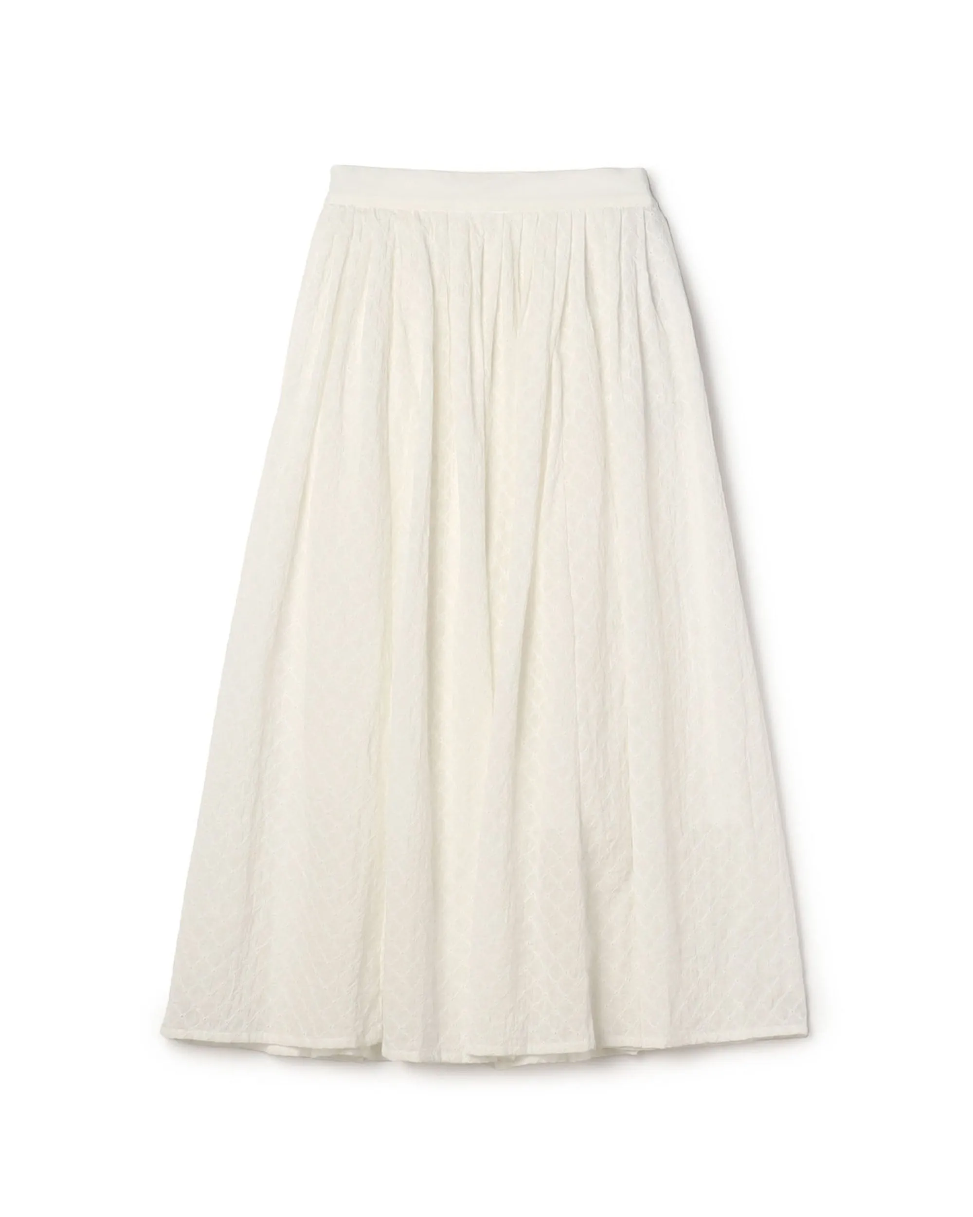 Cutwork Lace Flare Maxi Skirt