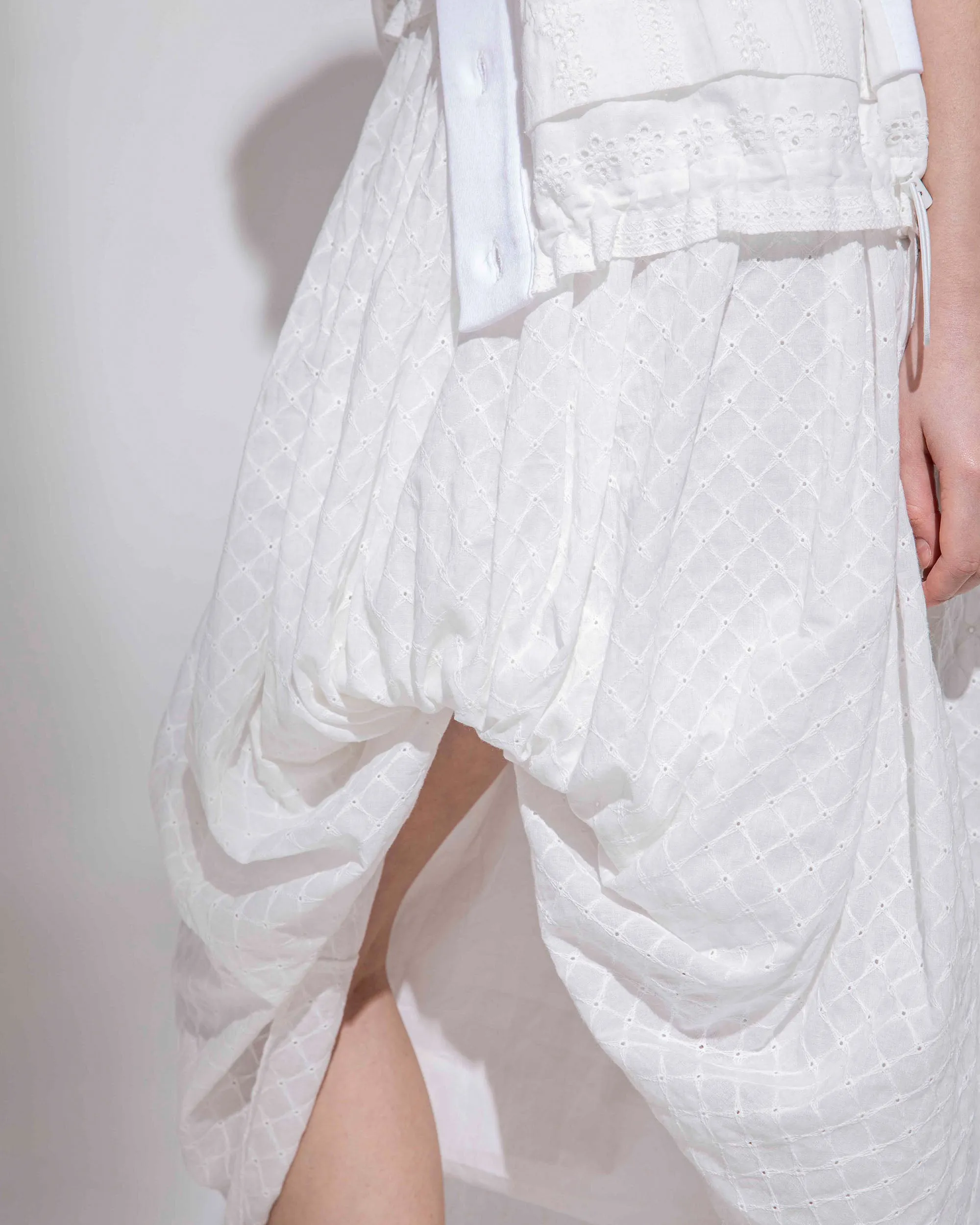 Cutwork Lace Flare Maxi Skirt