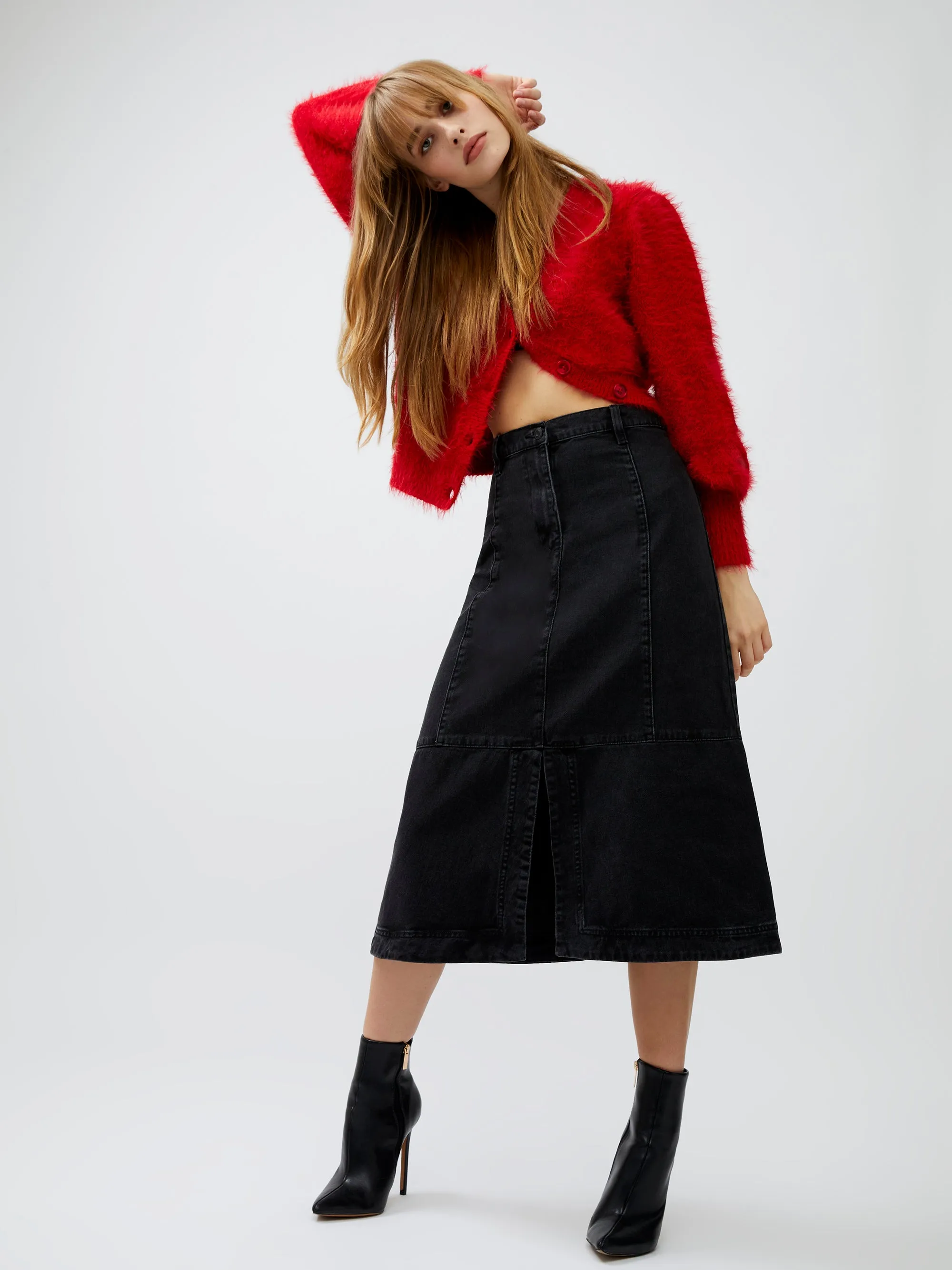 Denver Denim Midi Skirt