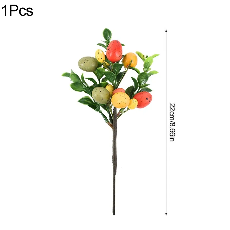 Easter Egg Tree Branch Colorful Painting Foam Egg Flower