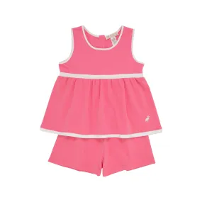 Eliza's Little Set (with shorts) - Hamptons Hot Pink with Worth Avenue White & Worth Avenue White Stork