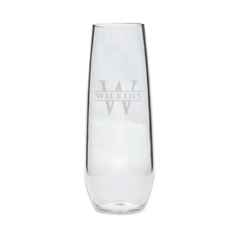 Engraved Acrylic Stemless Champagne Flute