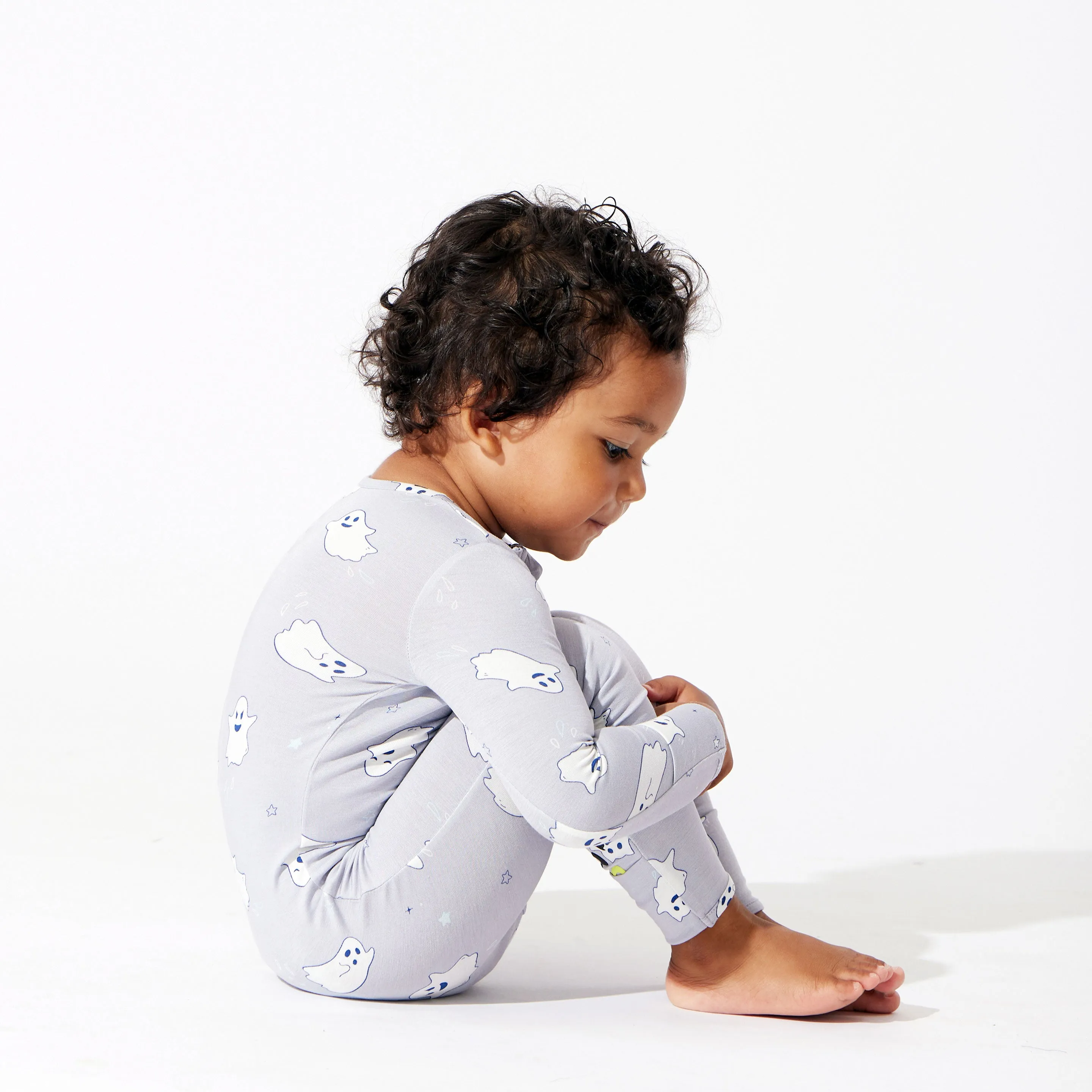 Ghastly Ghost Halloween Bamboo Convertible Footie