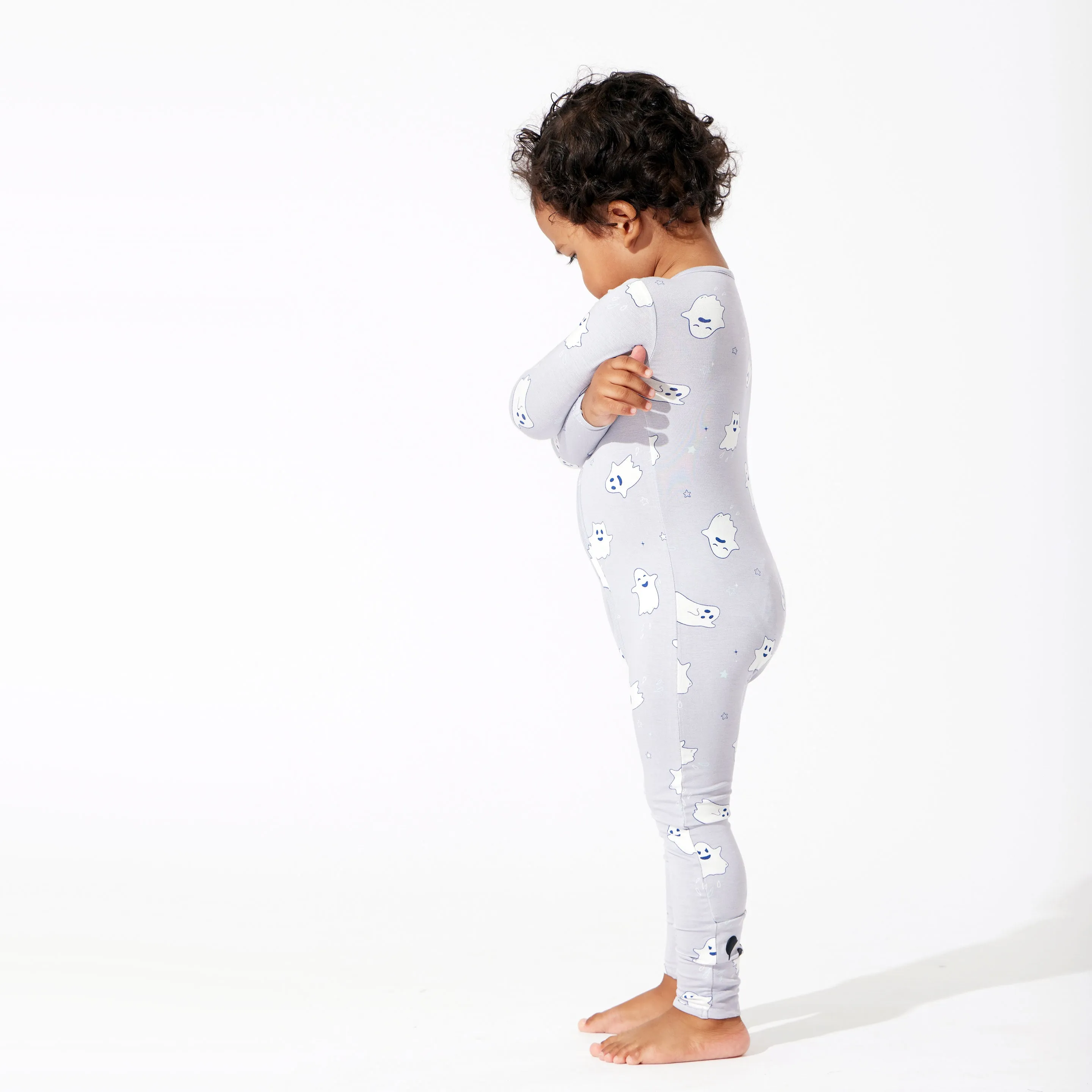 Ghastly Ghost Halloween Bamboo Convertible Footie