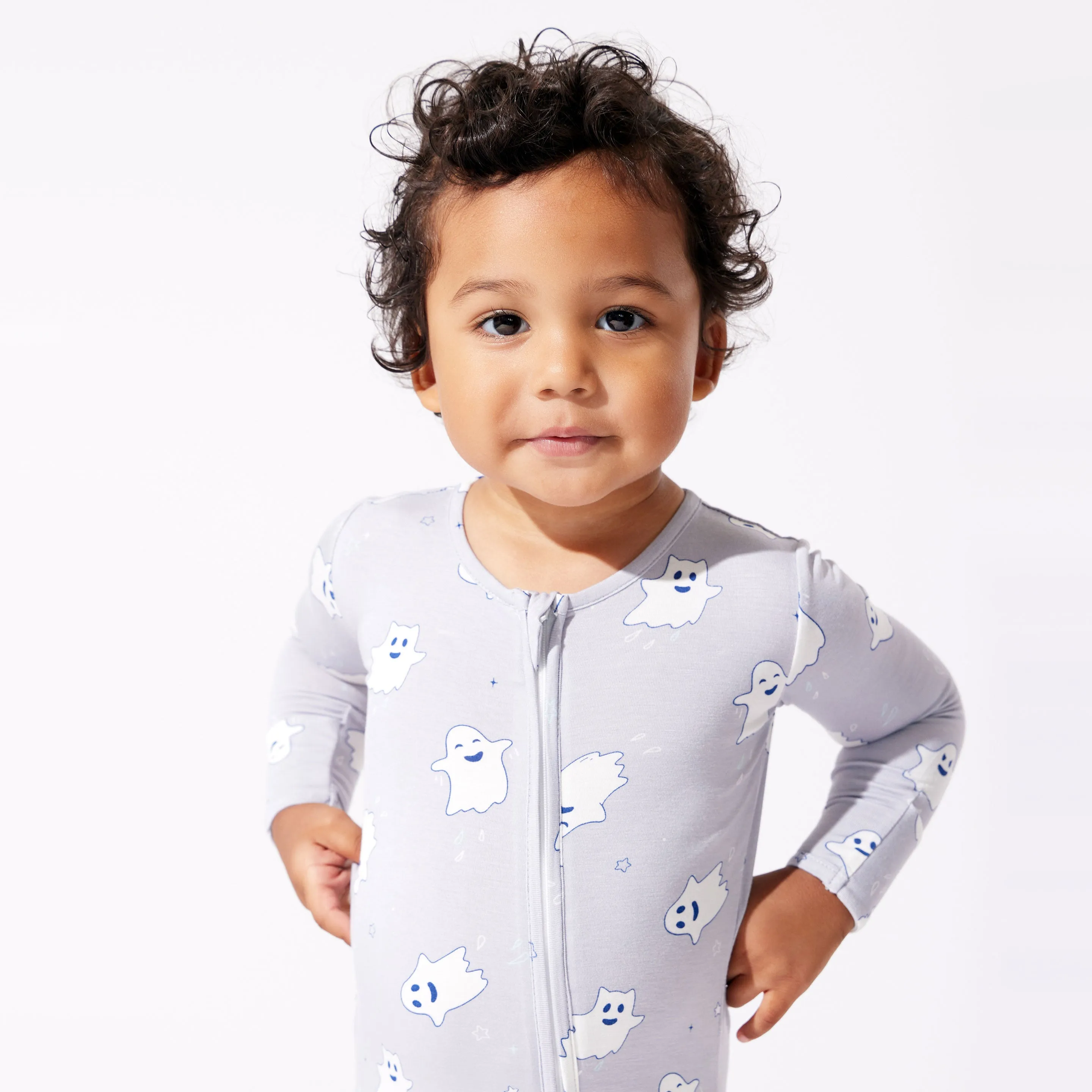 Ghastly Ghost Halloween Bamboo Convertible Footie