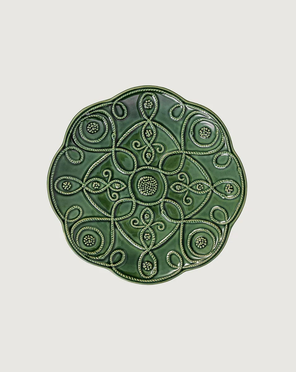 Jardins Du Monde Green Party Plate (Set of 4)