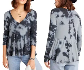 Last Chance! TLA Tie Dye Peplum Long Sleeve