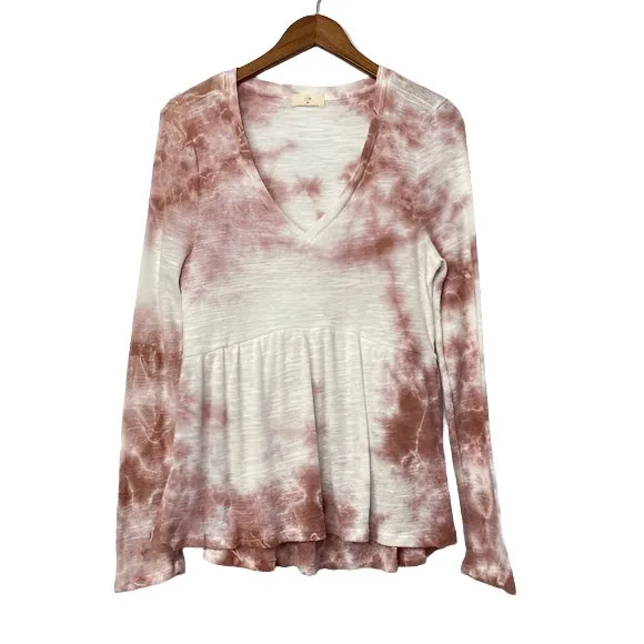 Last Chance! TLA Tie Dye Peplum Long Sleeve
