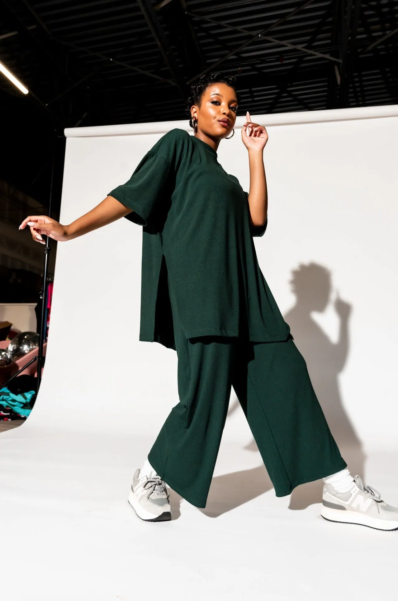 Lex Ribbed Playsuit in Emerald *RESTOCKED*