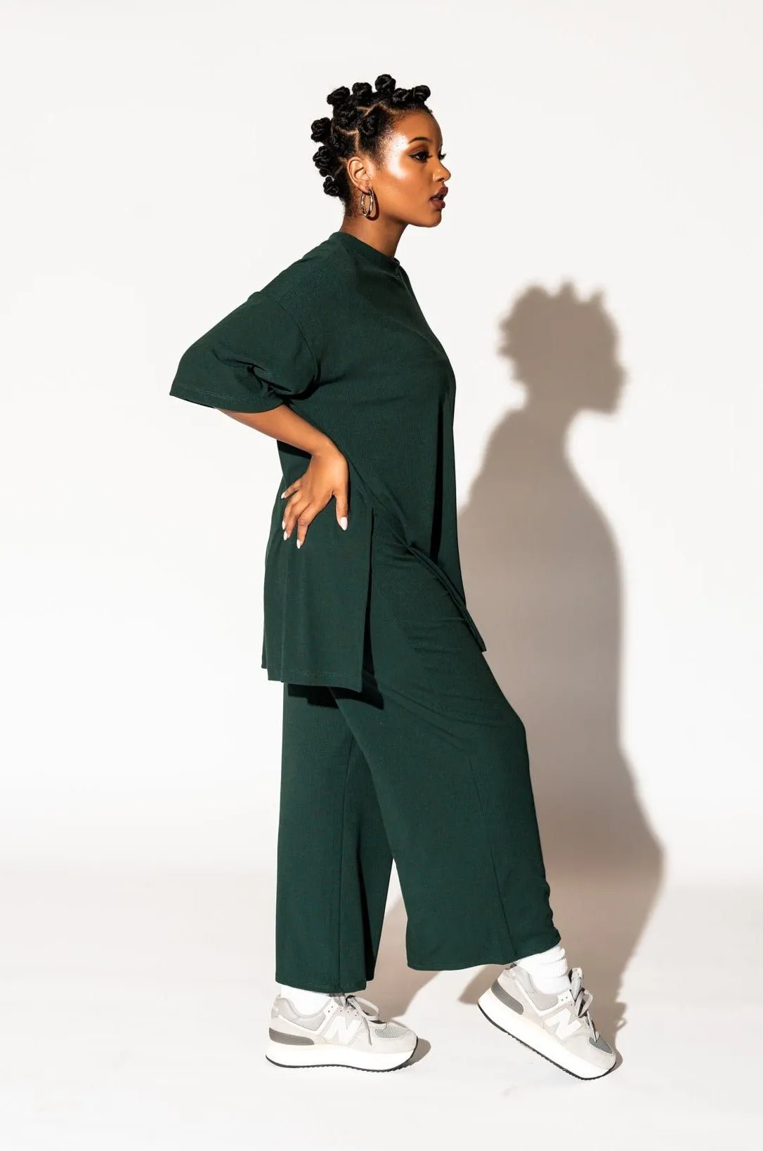 Lex Ribbed Playsuit in Emerald *RESTOCKED*