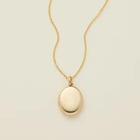 Mini Oval Locket Necklace