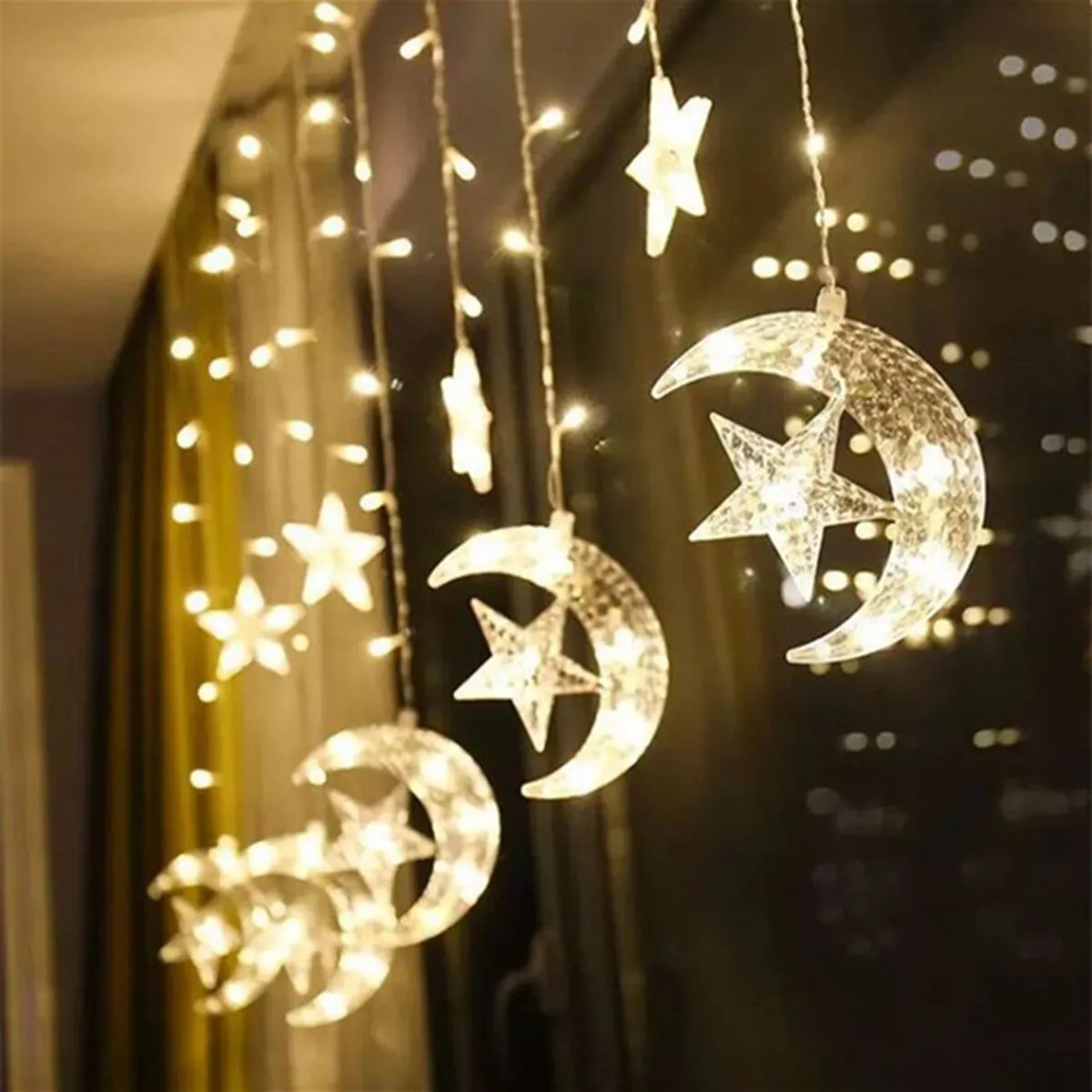 Moon Star Light EID Mubarak Ramadan Decoration
