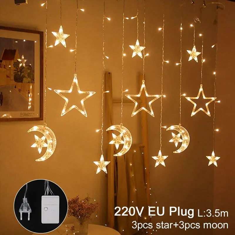 Moon Star Light EID Mubarak Ramadan Decoration