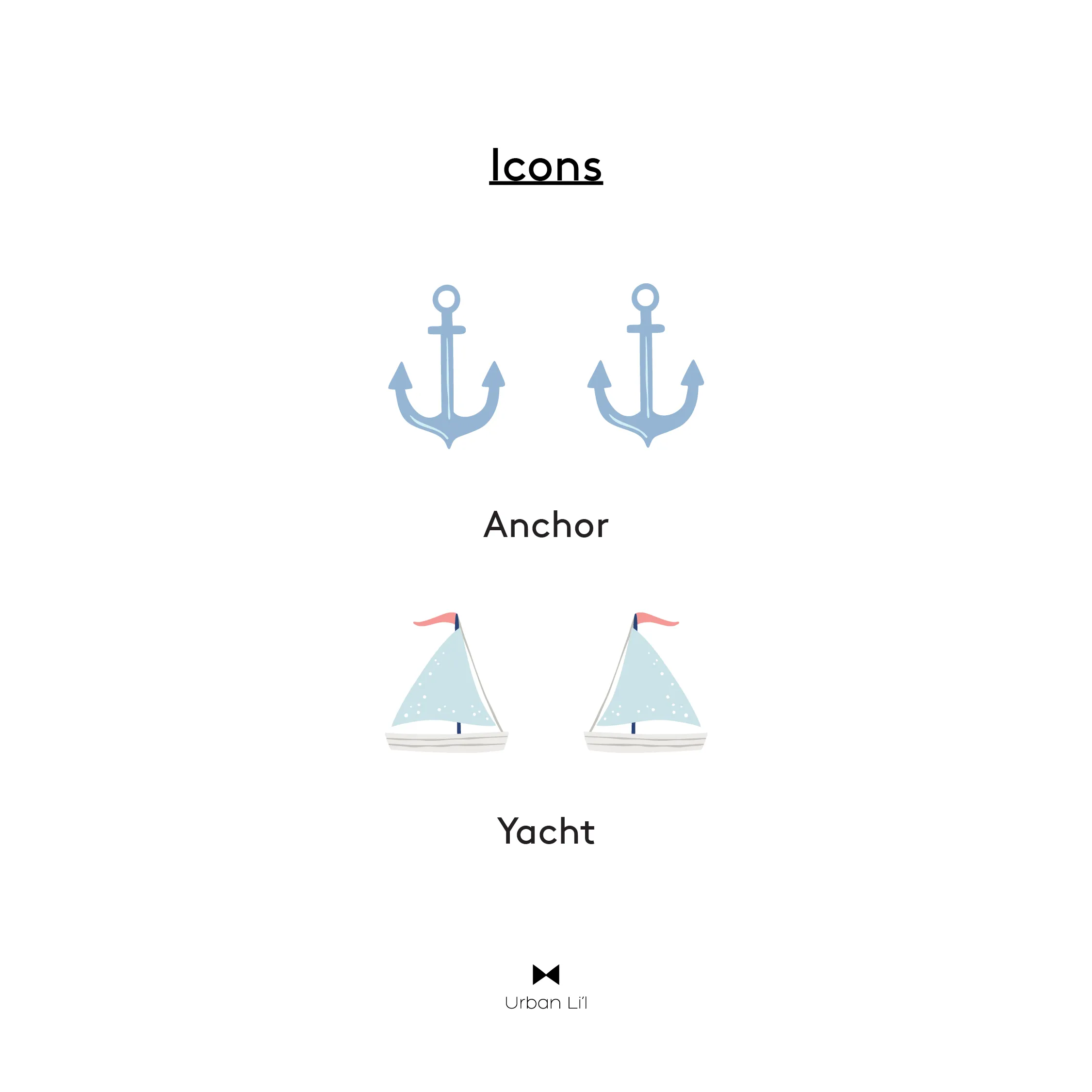Nautical Party Bunting Fabric Decal