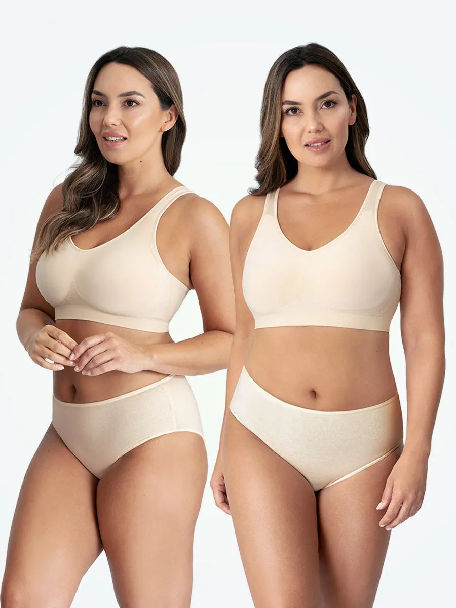 Offer: Truekind® 2-Pack Daily Comfort Wireless Shaper Bra - 58 percent OFF