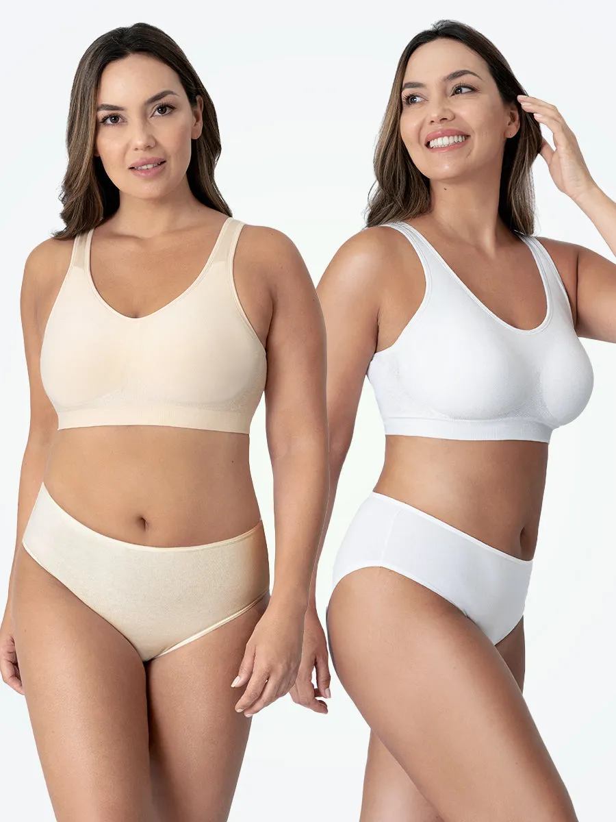 Offer: Truekind® 2-Pack Daily Comfort Wireless Shaper Bra - 58 percent OFF