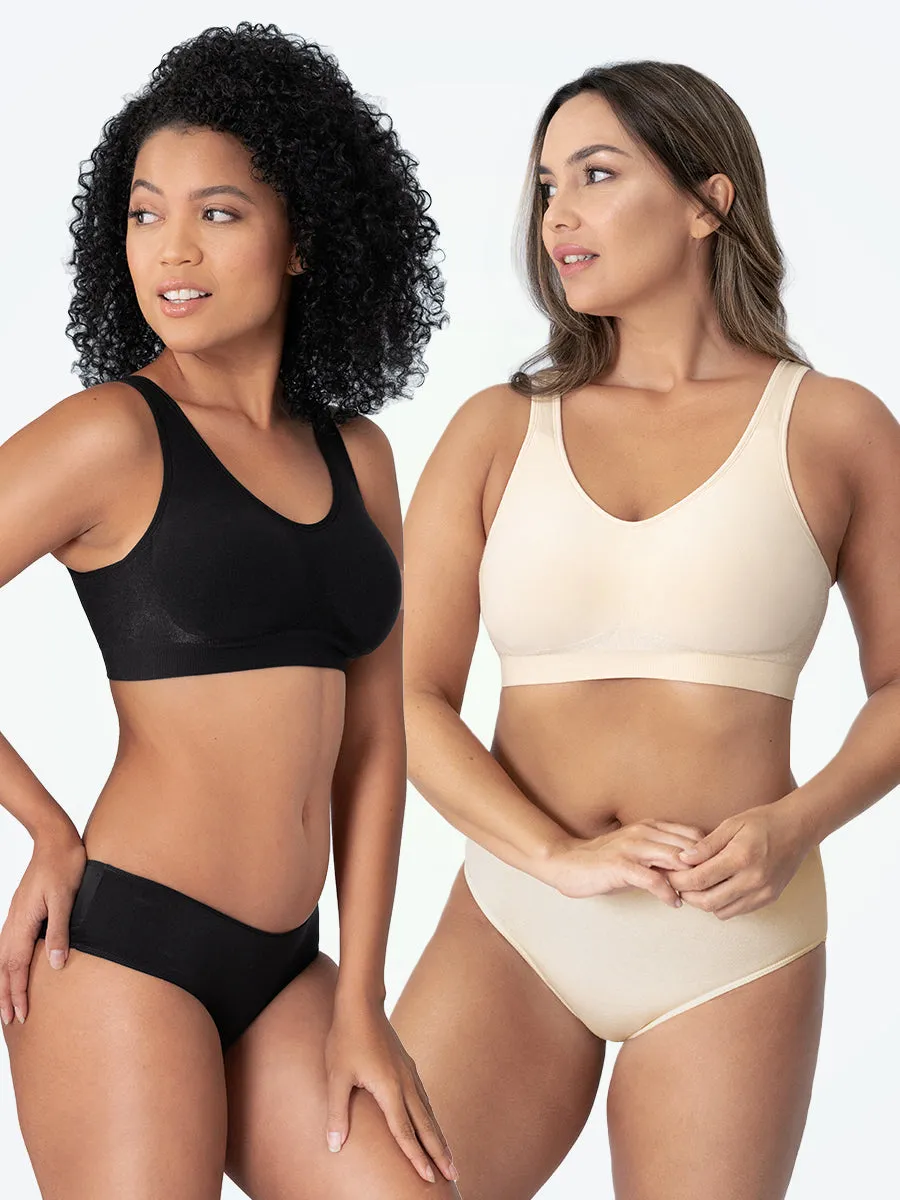 Offer: Truekind® 2-Pack Daily Comfort Wireless Shaper Bra - 58 percent OFF