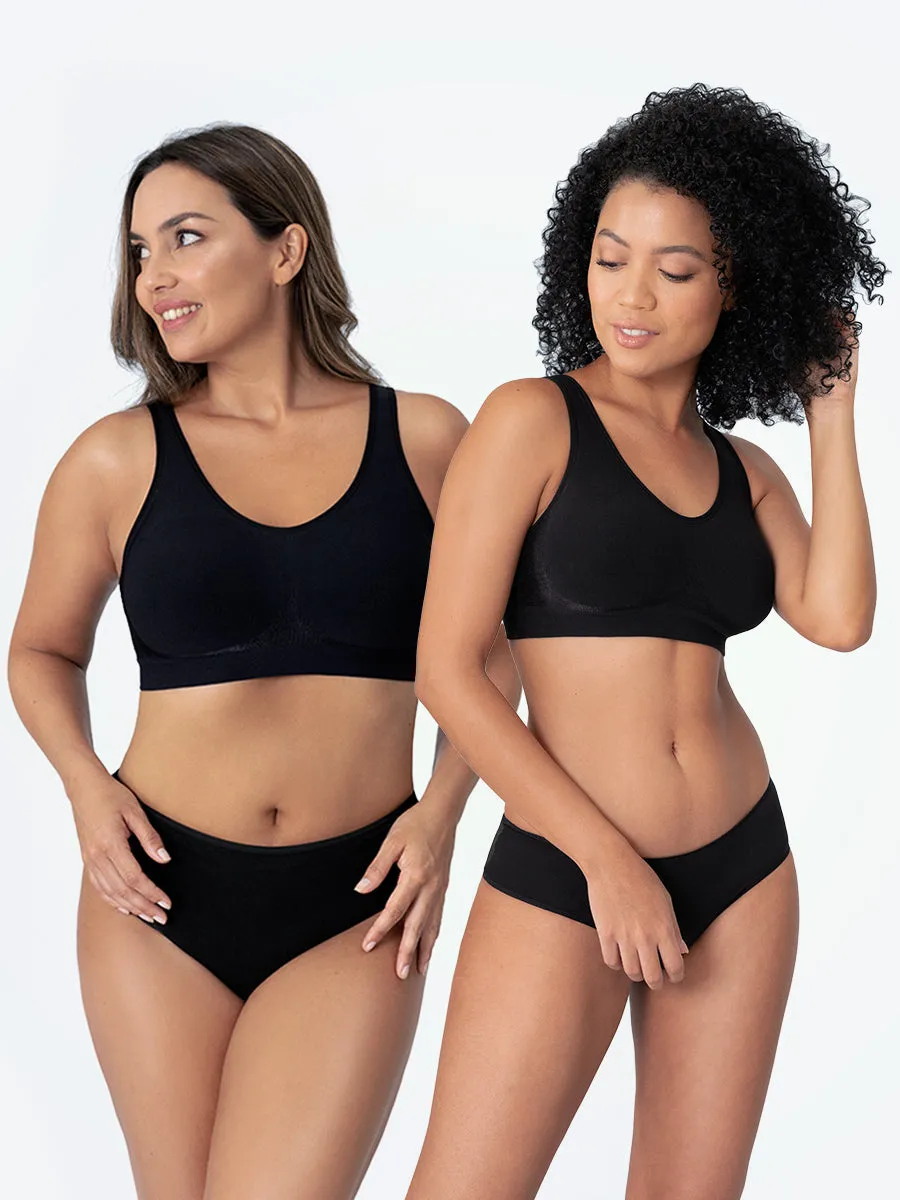 Offer: Truekind® 2-Pack Daily Comfort Wireless Shaper Bra - 58 percent OFF